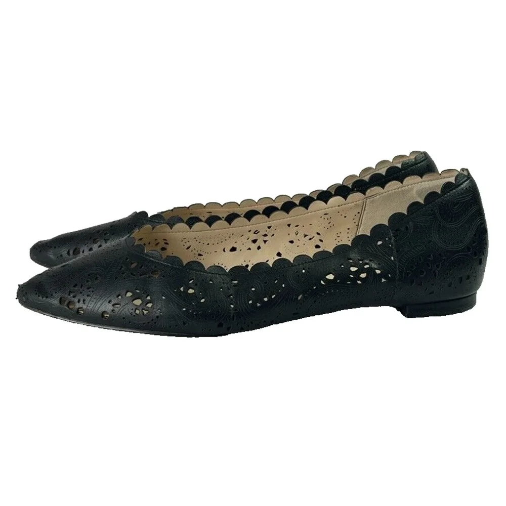 Cole Haan Shoes Women 9B Callie Perforated Leather Scallop Paisley Floral